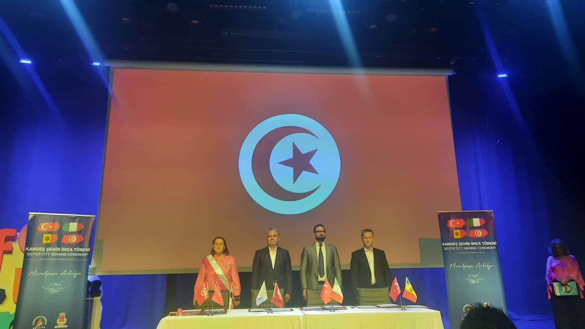 Cérémonie de signature du contrat de jumelage entre la ville de La Goulette et la ville d’Antalya