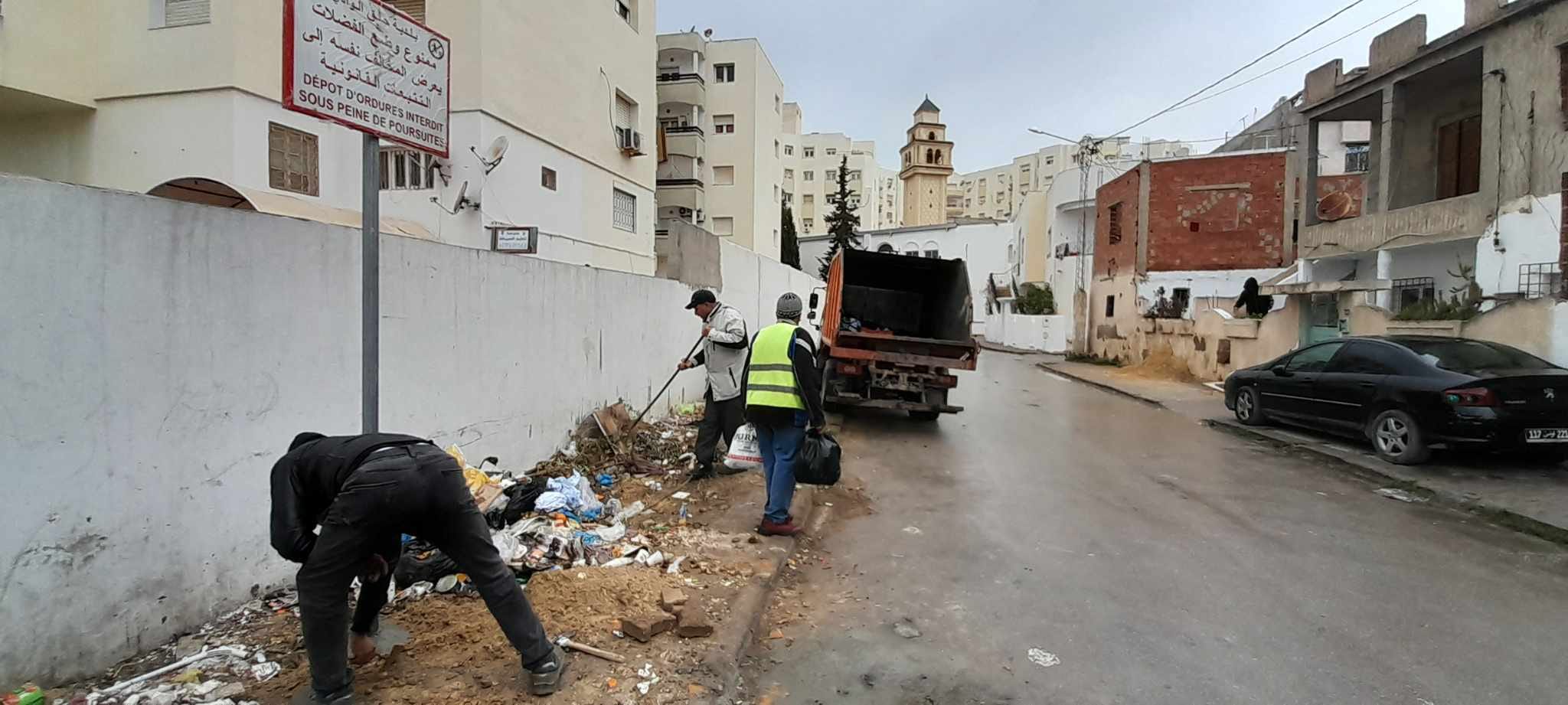 القضاء على نقطة سوداء بنهج ابن حفص حي السلامة العوينة